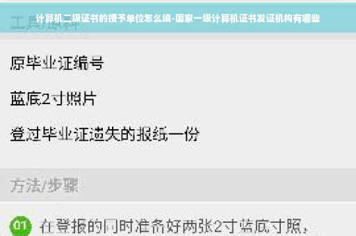 计算机二级证书的授予单位怎么填-国家一级计算机证书发证机构有哪些