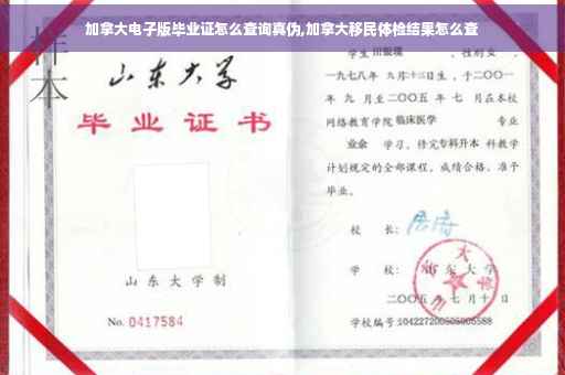加拿大电子版毕业证怎么查询真伪,加拿大移民体检结果怎么查