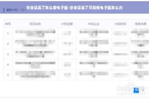 毕业证丢了怎么查电子版-毕业证丢了可是有电子版怎么办
