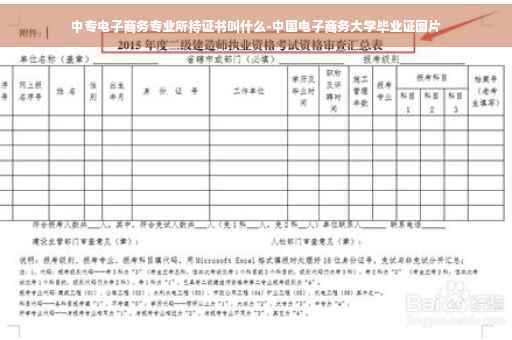 中专电子商务专业所持证书叫什么-中国电子商务大学毕业证图片