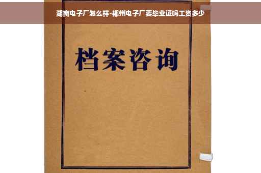 湖南电子厂怎么样-郴州电子厂要毕业证吗工资多少