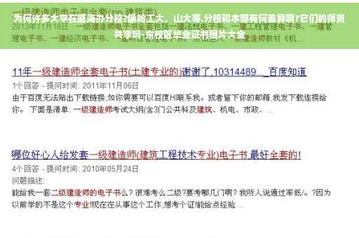 为何许多大学在威海办分校?像哈工大，山大等.分校和本部有何差异啊?它们的师资共享吗-东校区毕业证书图片大全