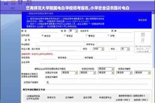 华南师范大学附属电白学校招考报名,小学毕业证书图片电白