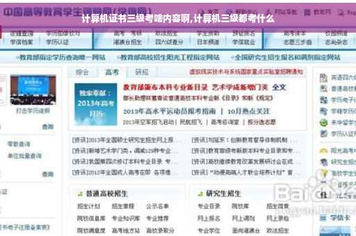计算机证书三级考啥内容啊,计算机三级都考什么