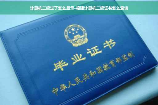 计算机二级过了怎么显示-福建计算机二级证书怎么查询