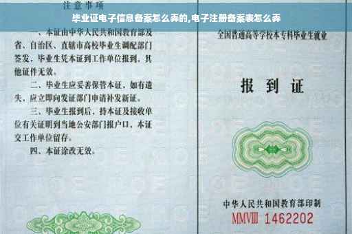 毕业证电子信息备案怎么弄的,电子注册备案表怎么弄