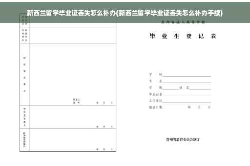 新西兰留学毕业证丢失怎么补办(新西兰留学毕业证丢失怎么补办手续)