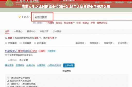 侧面人生之冰城旧事小说叫什么,哈工大毕业证电子版怎么查 侧面人生之冰城旧事小说叫什么,哈工大毕业证电子版怎么查