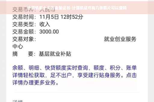 计算机类十大含金量证书-计算机证书有几张照片可以查吗