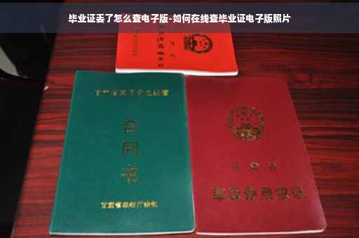 毕业证丢了怎么查电子版-如何在线查毕业证电子版照片