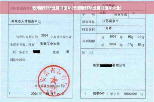 香港厨师毕业证书图片(香港厨师毕业证书图片大全)