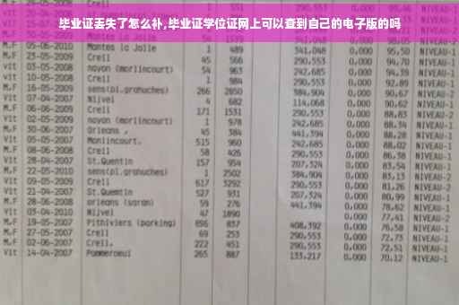 毕业证丢失了怎么补,毕业证学位证网上可以查到自己的电子版的吗