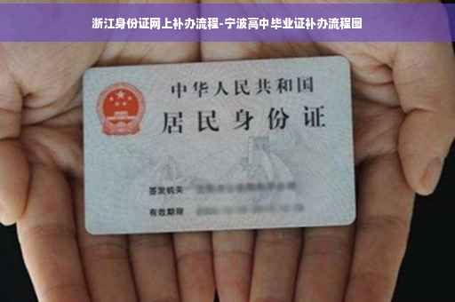 浙江身份证网上补办流程-宁波高中毕业证补办流程图