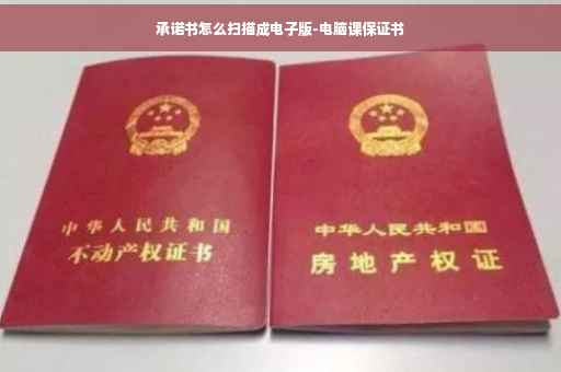 承诺书怎么扫描成电子版-电脑课保证书