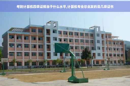 考到计算机四级证相当于什么水平,计算机专业毕业发的是几级证书