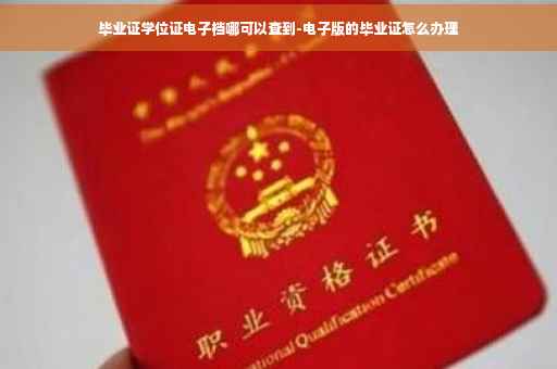 毕业证学位证电子档哪可以查到-电子版的毕业证怎么办理