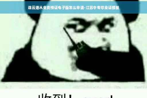连云港从业资格证电子版怎么申请-江苏中专毕业证模板