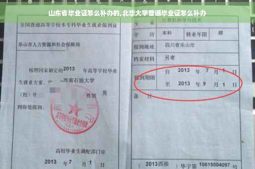 山东省毕业证怎么补办的,北华大学普通毕业证怎么补办