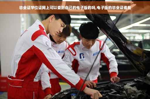 毕业证学位证网上可以查到自己的电子版的吗,电子版的毕业证谁有