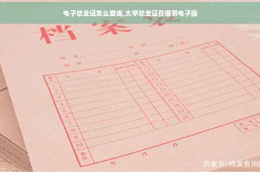 电子毕业证怎么查询,大学毕业证在哪看电子版