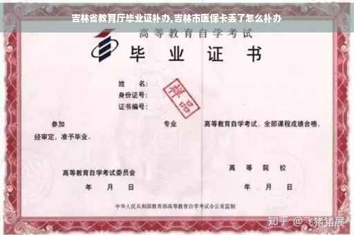 吉林省教育厅毕业证补办,吉林市医保卡丢了怎么补办