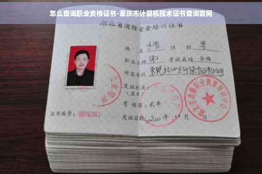 怎么查询职业资格证书-重庆市计算机技术证书查询官网