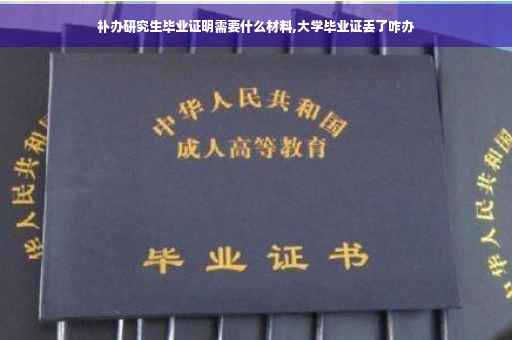 补办研究生毕业证明需要什么材料,大学毕业证丢了咋办