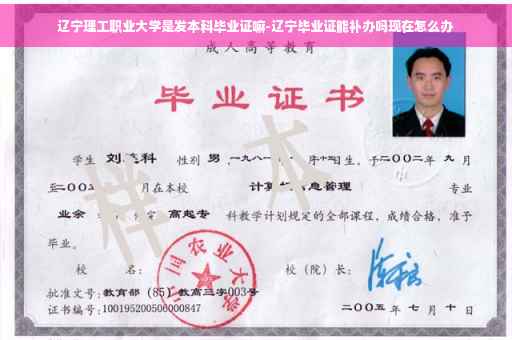 辽宁理工职业大学是发本科毕业证嘛-辽宁毕业证能补办吗现在怎么办