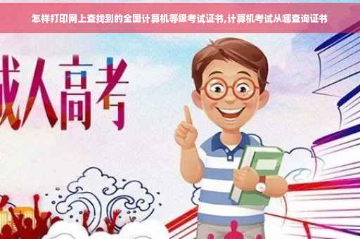 怎样打印网上查找到的全国计算机等级考试证书,计算机考试从哪查询证书