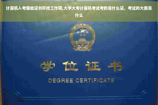计算机人考哪些证书好找工作呢,大学大专计算机考试考的是什么证，考试的大纲是什么