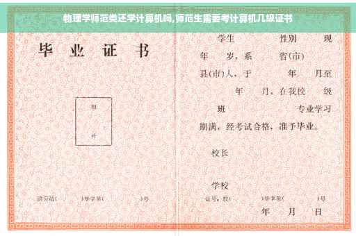 物理学师范类还学计算机吗,师范生需要考计算机几级证书