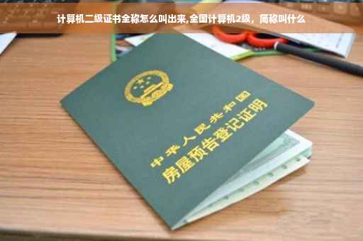 计算机二级证书全称怎么叫出来,全国计算机2级，简称叫什么