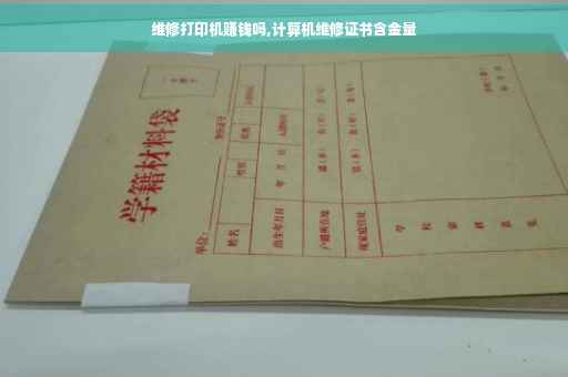 维修打印机赚钱吗,计算机维修证书含金量