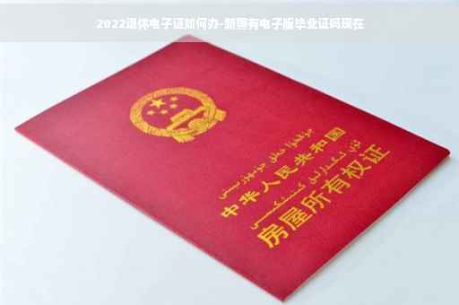 2022退休电子证如何办-新疆有电子版毕业证吗现在