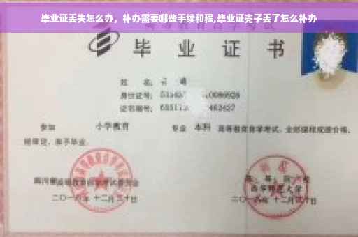 毕业证丢失怎么办，补办需要哪些手续和程,毕业证壳子丢了怎么补办