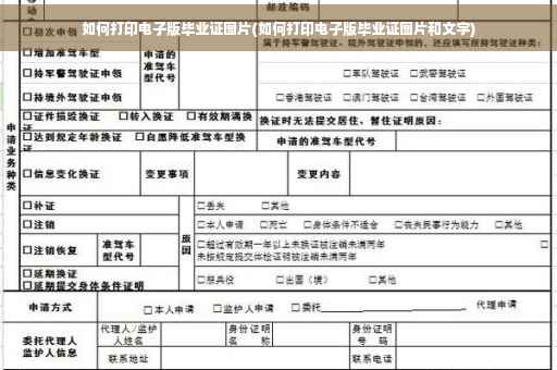如何打印电子版毕业证图片(如何打印电子版毕业证图片和文字)