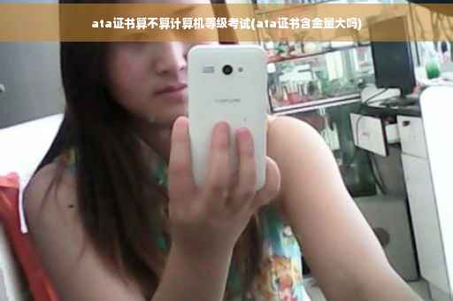 ata证书算不算计算机等级考试(ata证书含金量大吗)