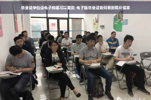 毕业证学位证电子档哪可以查到-电子版毕业证如何看到照片信息