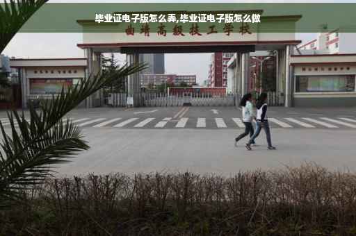 毕业证电子版怎么弄,毕业证电子版怎么做