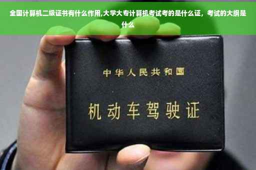 全国计算机二级证书有什么作用,大学大专计算机考试考的是什么证，考试的大纲是什么