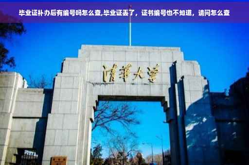 毕业证补办后有编号吗怎么查,毕业证丢了，证书编号也不知道，请问怎么查