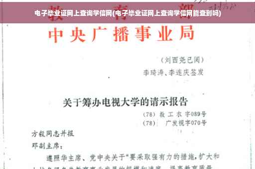 电子毕业证网上查询学信网(电子毕业证网上查询学信网能查到吗)