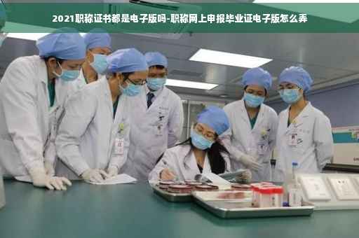 2021职称证书都是电子版吗-职称网上申报毕业证电子版怎么弄