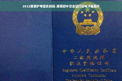 2022湘西护考报名时间-湘西初中毕业证打印电子版图片