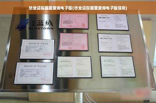 毕业证在哪里查询电子版(毕业证在哪里查询电子版信息)