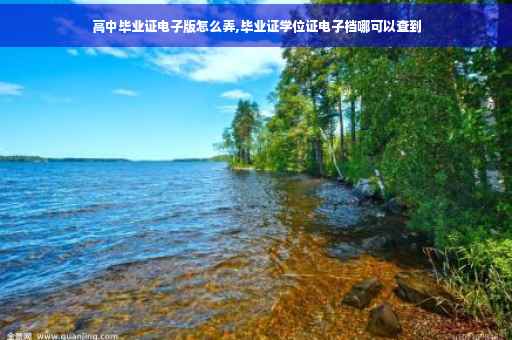 高中毕业证电子版怎么弄,毕业证学位证电子档哪可以查到