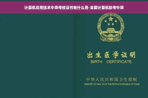计算机应用技术中级考核证书有什么用-全国计算机软考中级