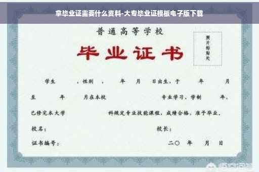 拿毕业证需要什么资料-大专毕业证模板电子版下载