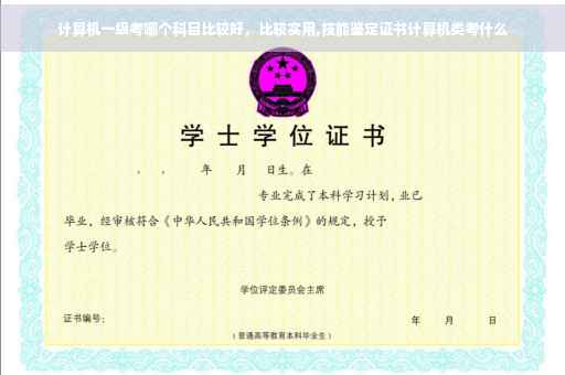 计算机一级考哪个科目比较好，比较实用,技能鉴定证书计算机类考什么