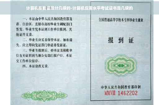 计算机技能证是分几级的-计算机应用水平考试证书是几级的